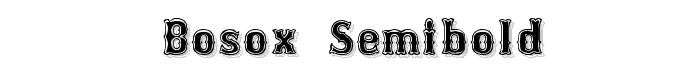 Bosox  SemiBold font
